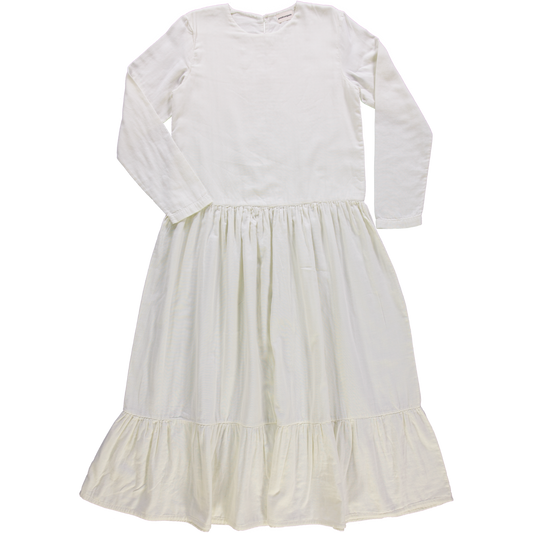 Robe femme Gaura en gaze coton bio – Egret | Poudre Organic 1