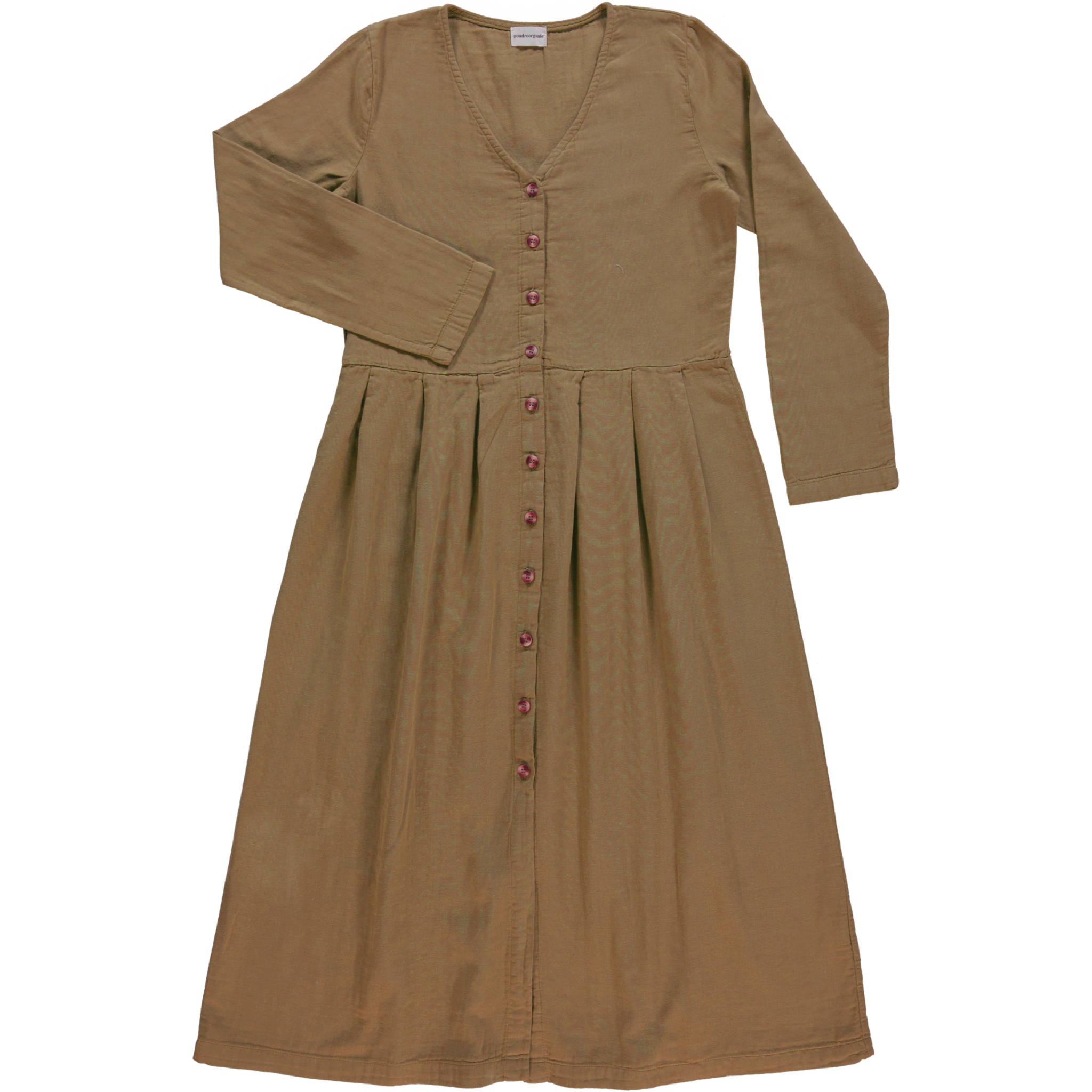 Robe femme Ipomée en gaze coton bio – Dull gold | Poudre Organic 1