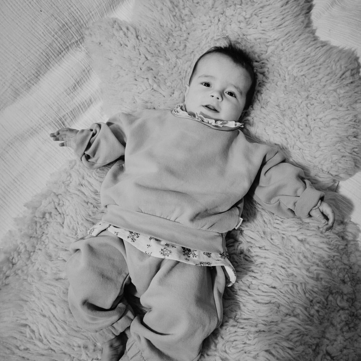 Pantalon kids Cannelle en molleton coton bio – Pastel yellow | Poudre Organic 2