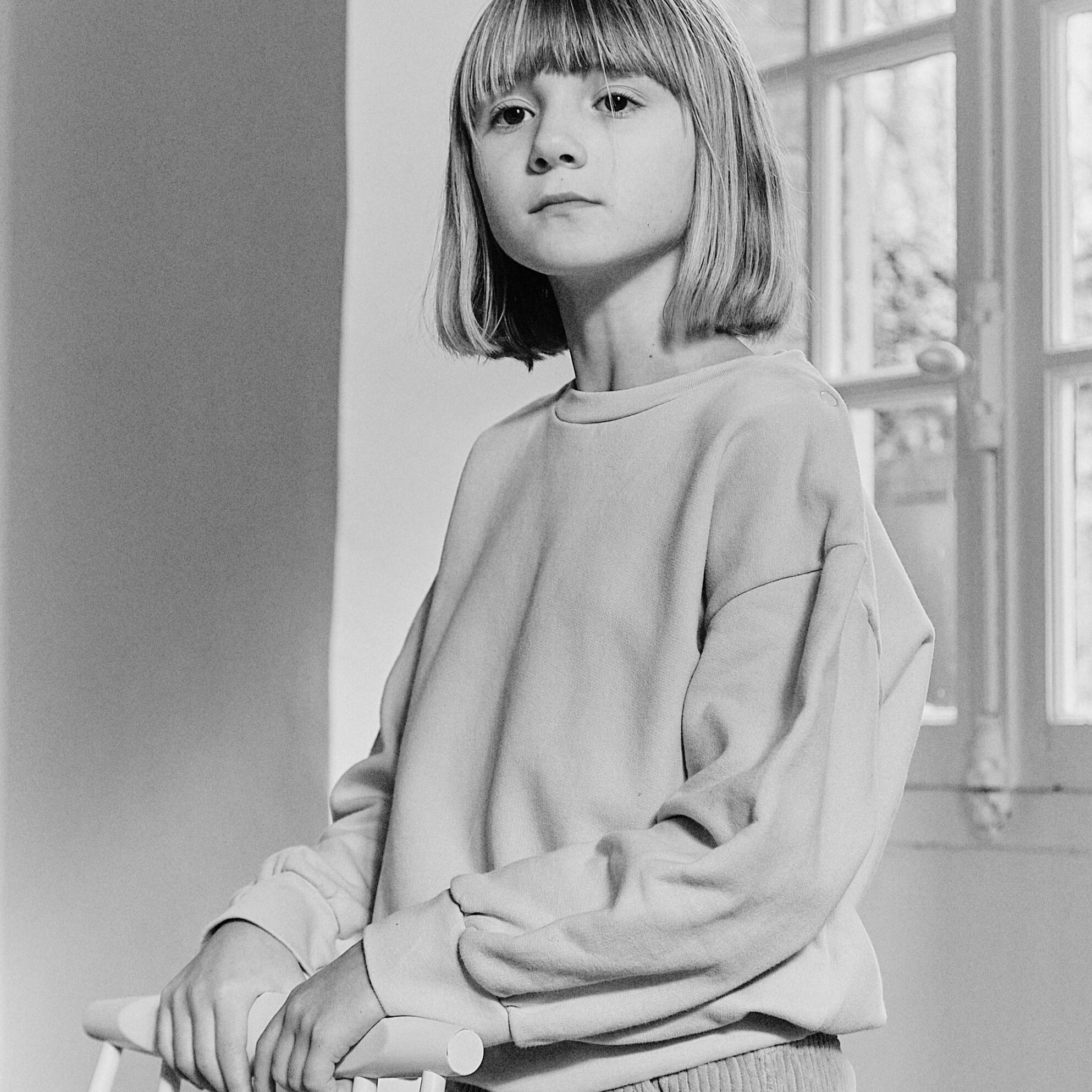 Sweatshirt kids Jojoba en coton bio – Pastel yellow | Poudre Organic 2