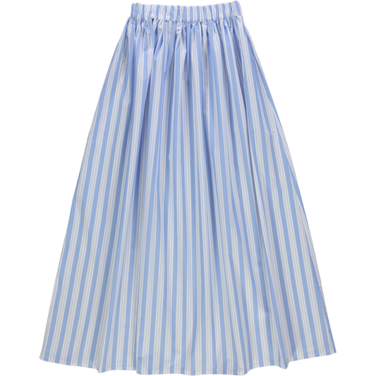 JUPE CHIA Rayures larges bleues/blanches