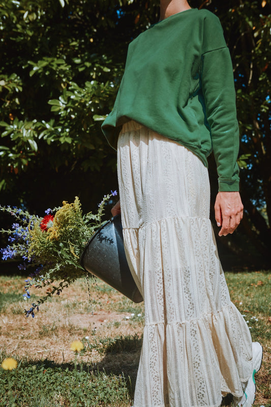 JUPE TONKA Dentelle écrue