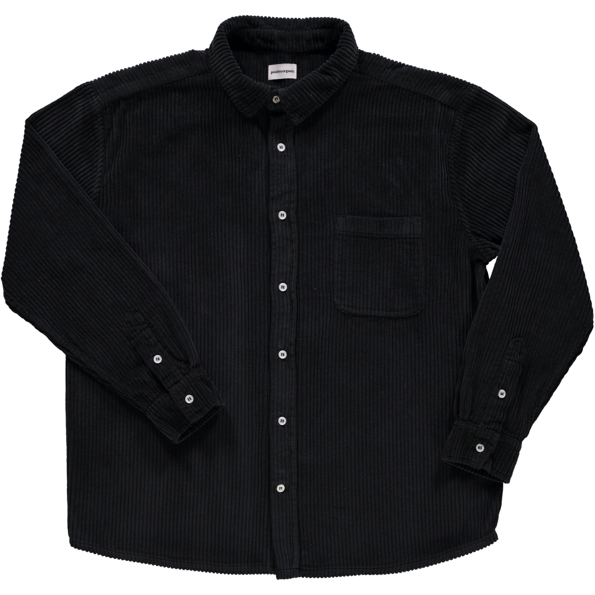 Chemise homme Lenhador velours côtelé en coton bio – Pirate black | Poudre Organic 1