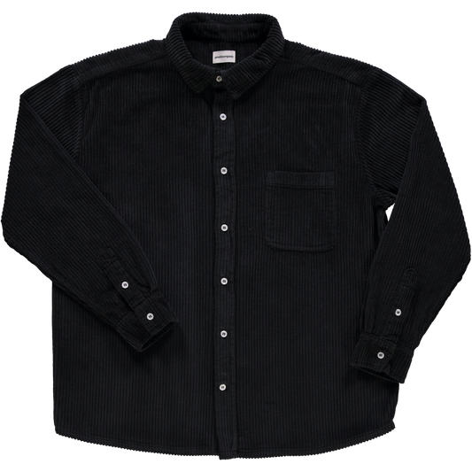 Chemise homme Lenhador velours côtelé en coton bio – Pirate black | Poudre Organic 1