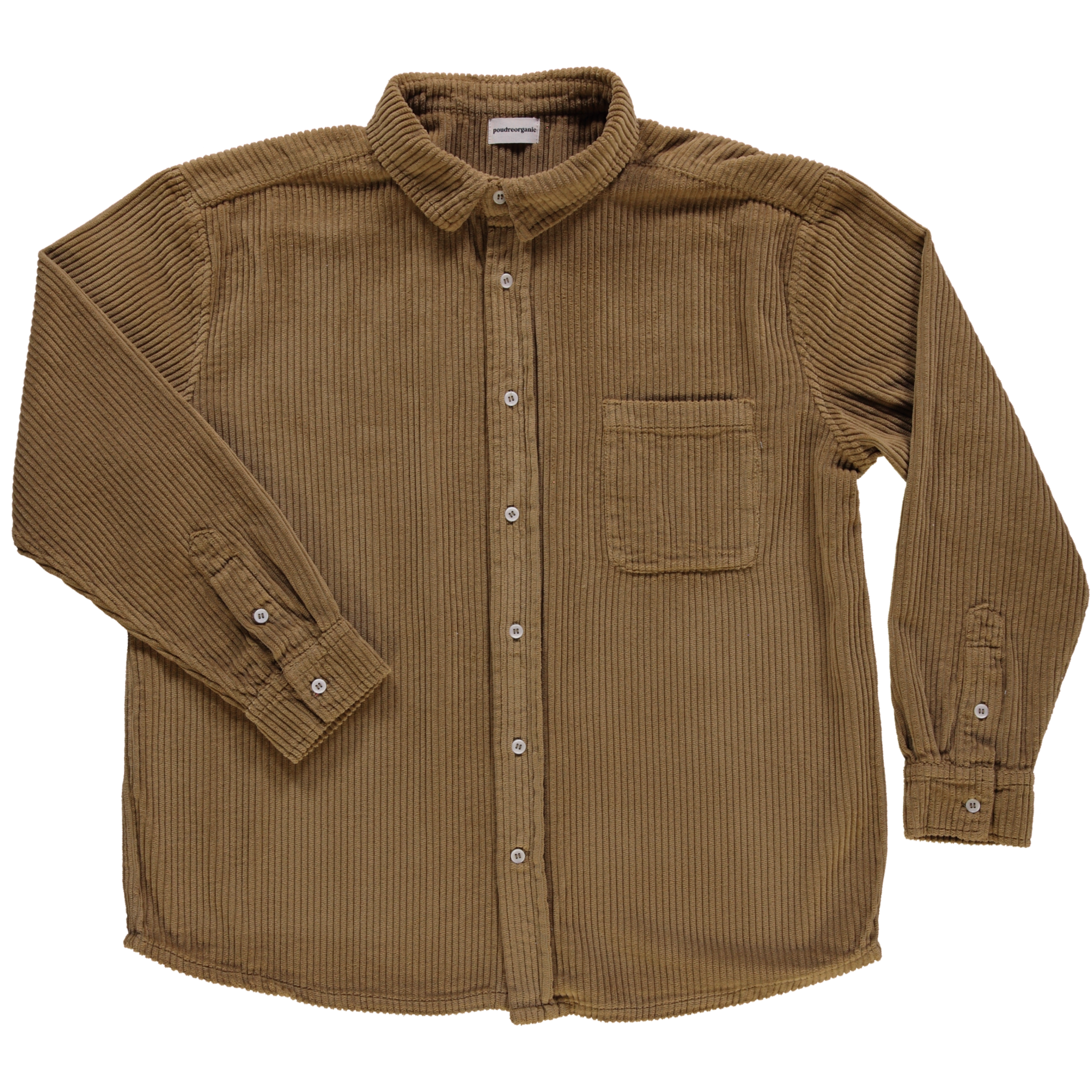 Chemise homme Lenhador velours côtelé en coton bio – Dull gold | Poudre Organic 1