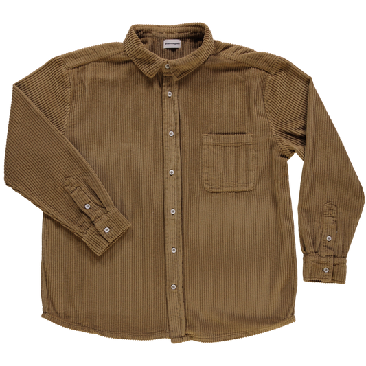 Chemise homme Lenhador velours côtelé en coton bio – Dull gold | Poudre Organic 1