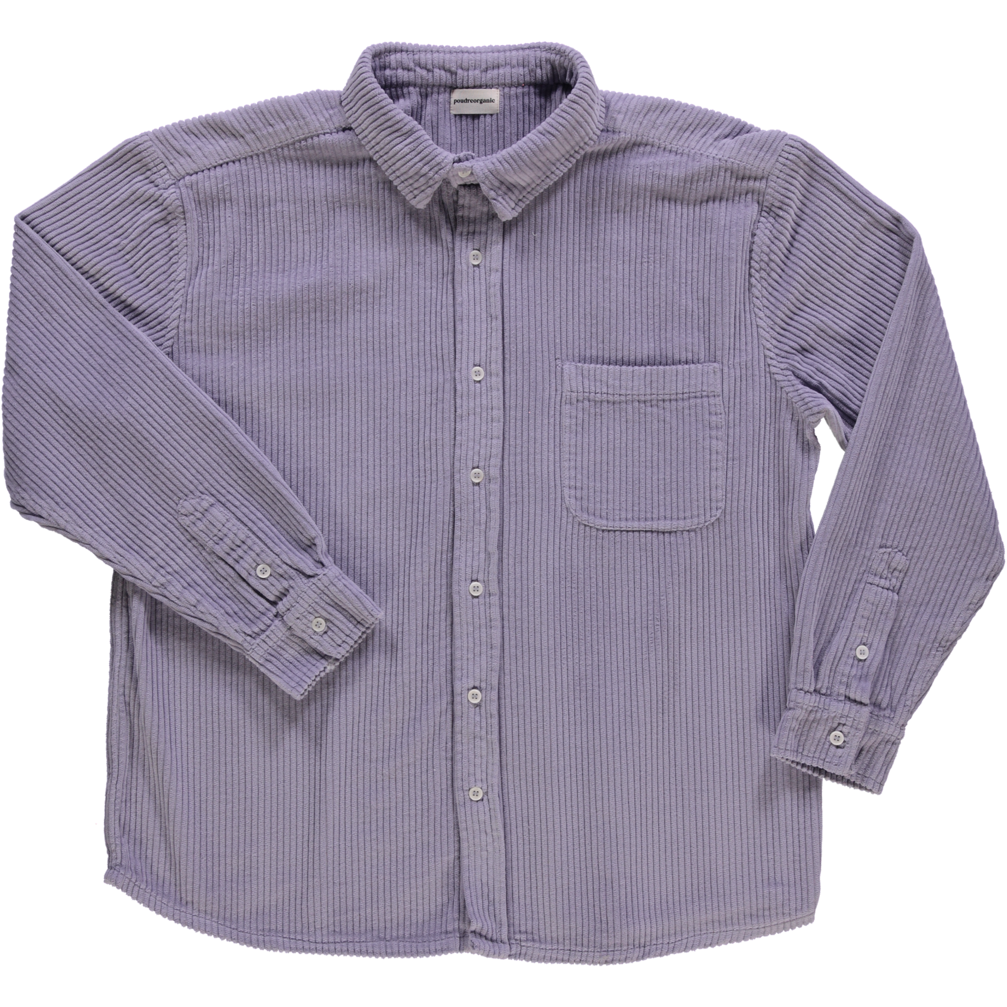 Chemise homme Lenhador velours côtelé en coton bio – Lavender Gray | Poudre Organic 1