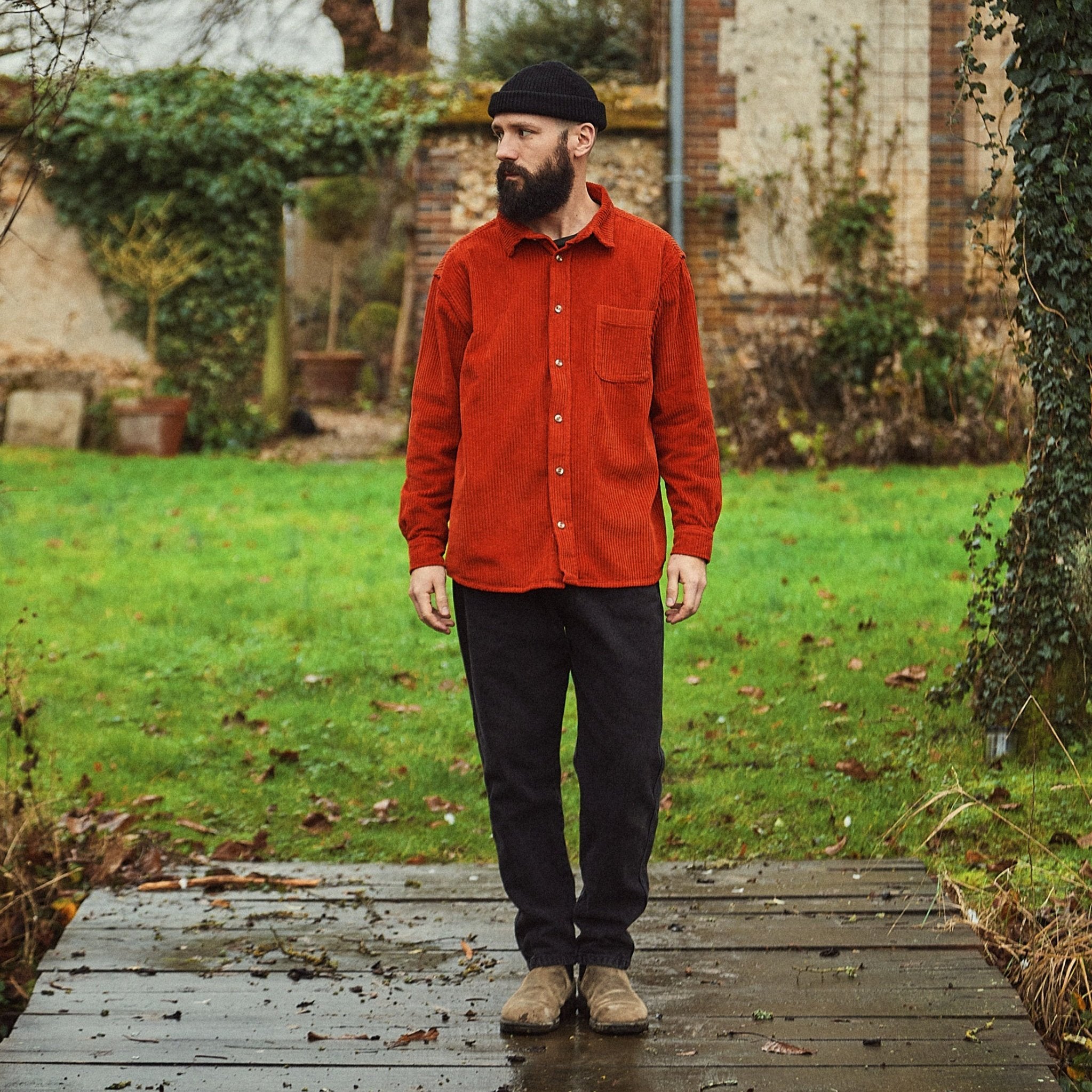 Pantalon adulte Long en coton bio – Denim noir | Poudre Organic 4