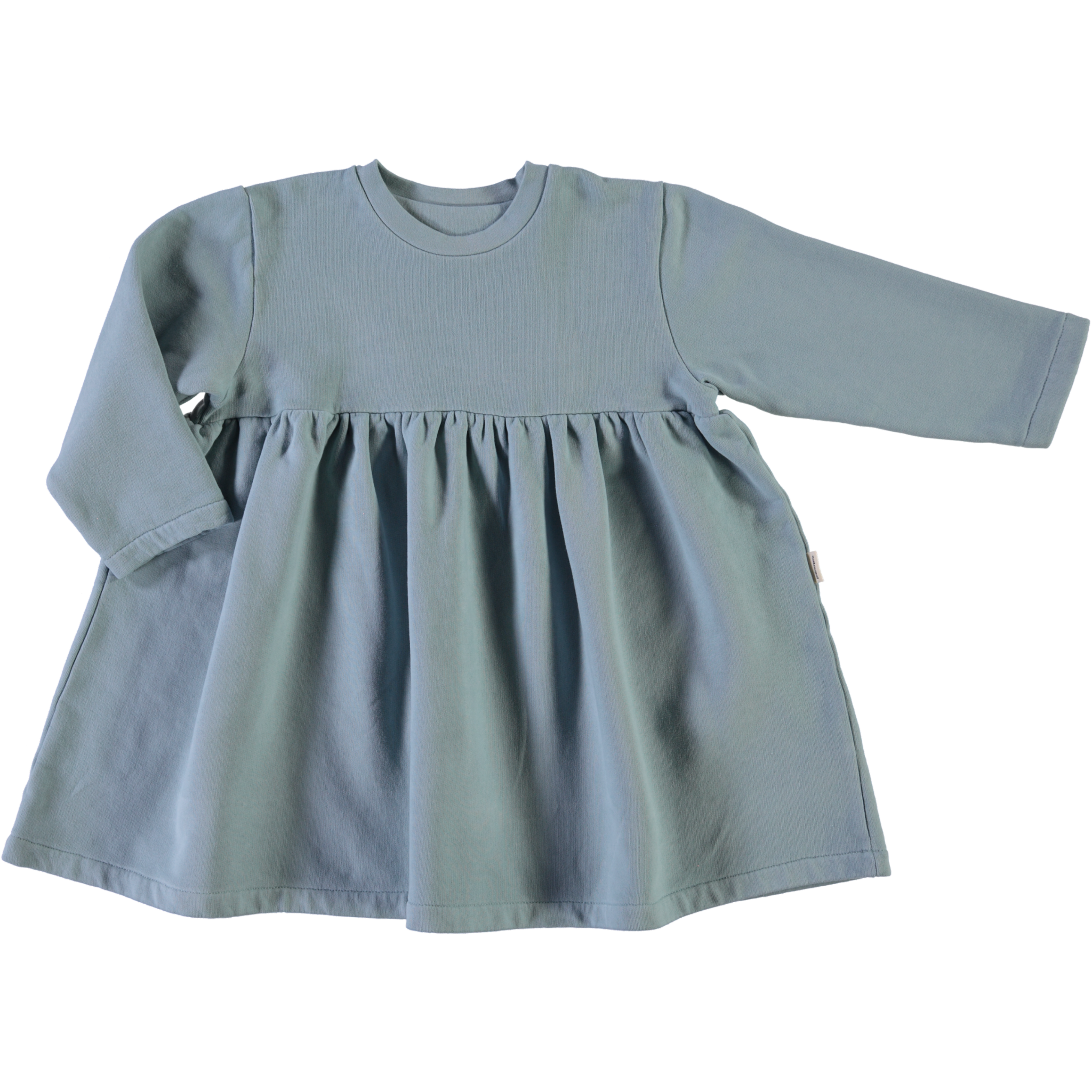 Robe kids Lobelia manches longues en molleton coton bio – Arona | Poudre Organic 1