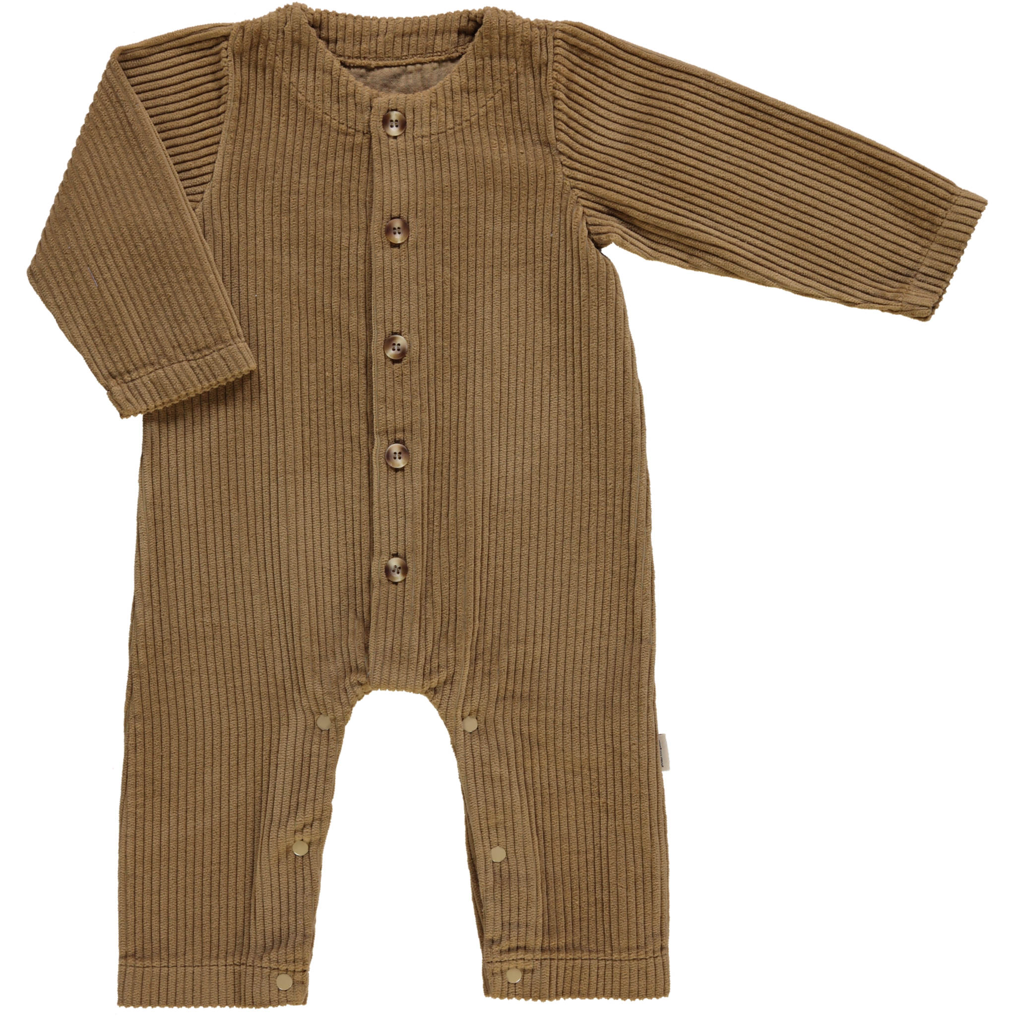 Combinaison kids Meleze en velours côtelé coton bio – Dull gold | Poudre Organic 1