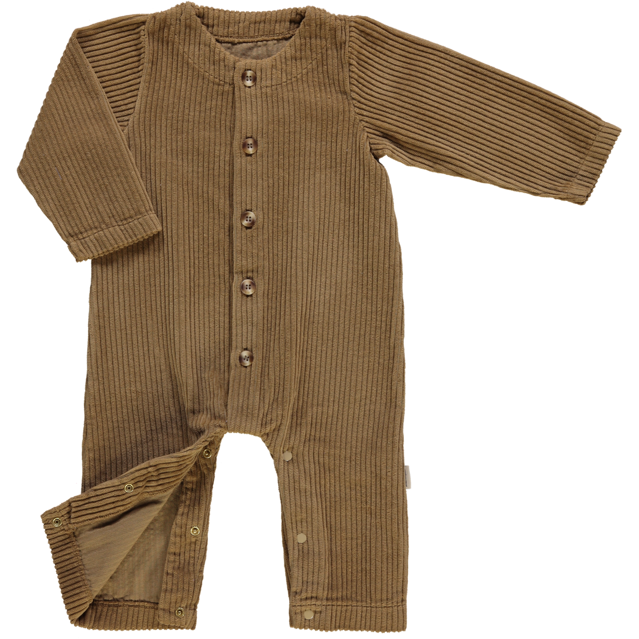 Combinaison kids Meleze en velours côtelé coton bio – Dull gold | Poudre Organic 4