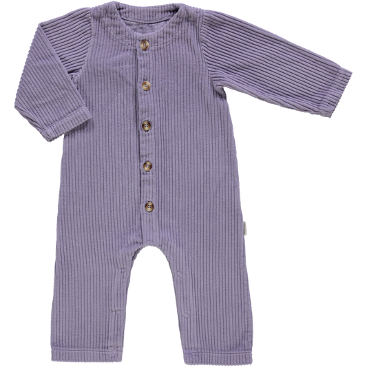 Combinaison kids Meleze en velours côtelé coton bio – Lavender Gray | Poudre Organic 1