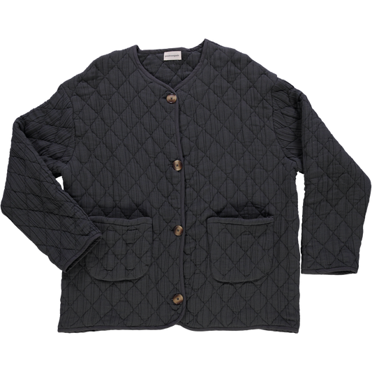 Veste matelassée femme Millet en coton bio – Pirate black | Poudre Organic 1