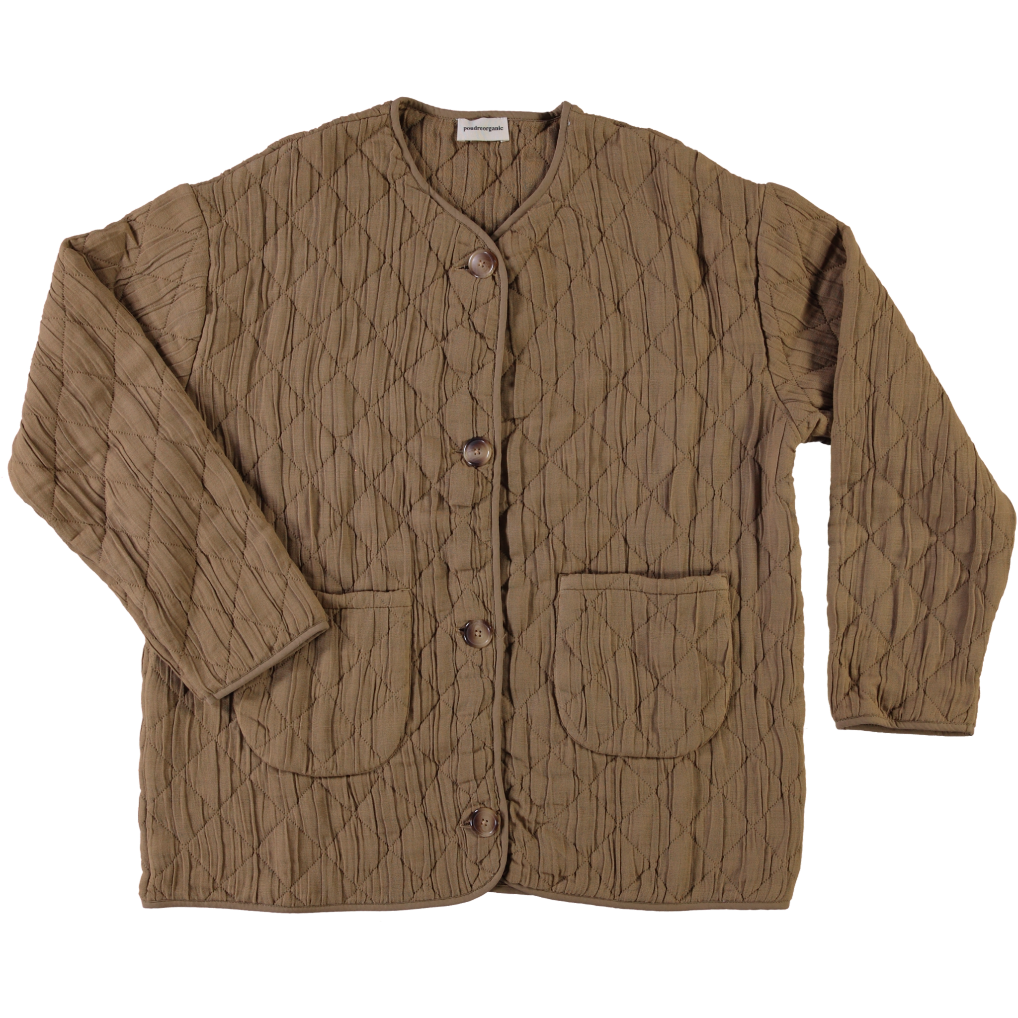 Veste matelassée femme Millet en coton bio – Dull gold | Poudre Organic 1