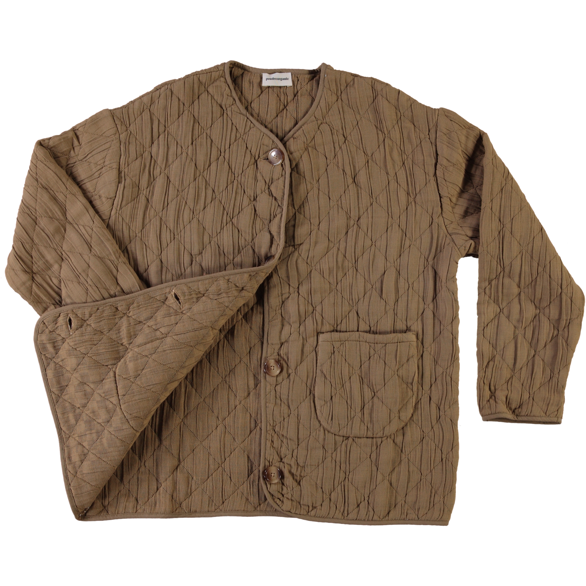 Veste matelassée femme Millet en coton bio – Dull gold | Poudre Organic 3