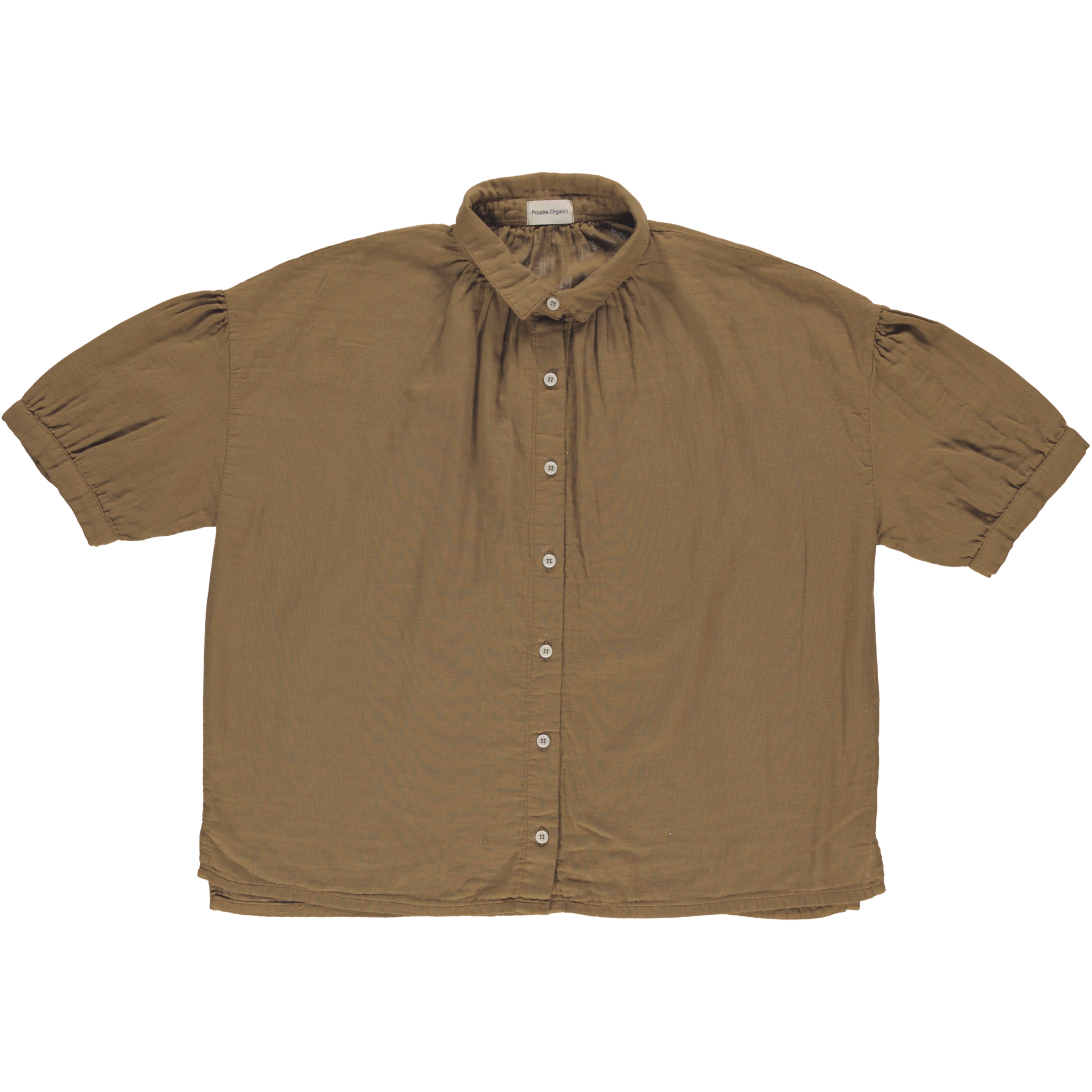 Chemise femme Neotine en gaze coton bio – Dull gold | Poudre Organic 1