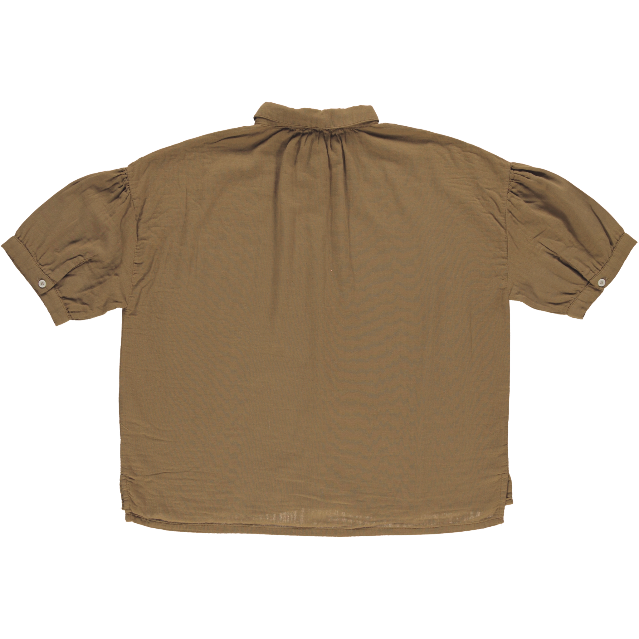 Chemise femme Neotine en gaze coton bio – Dull gold | Poudre Organic 3