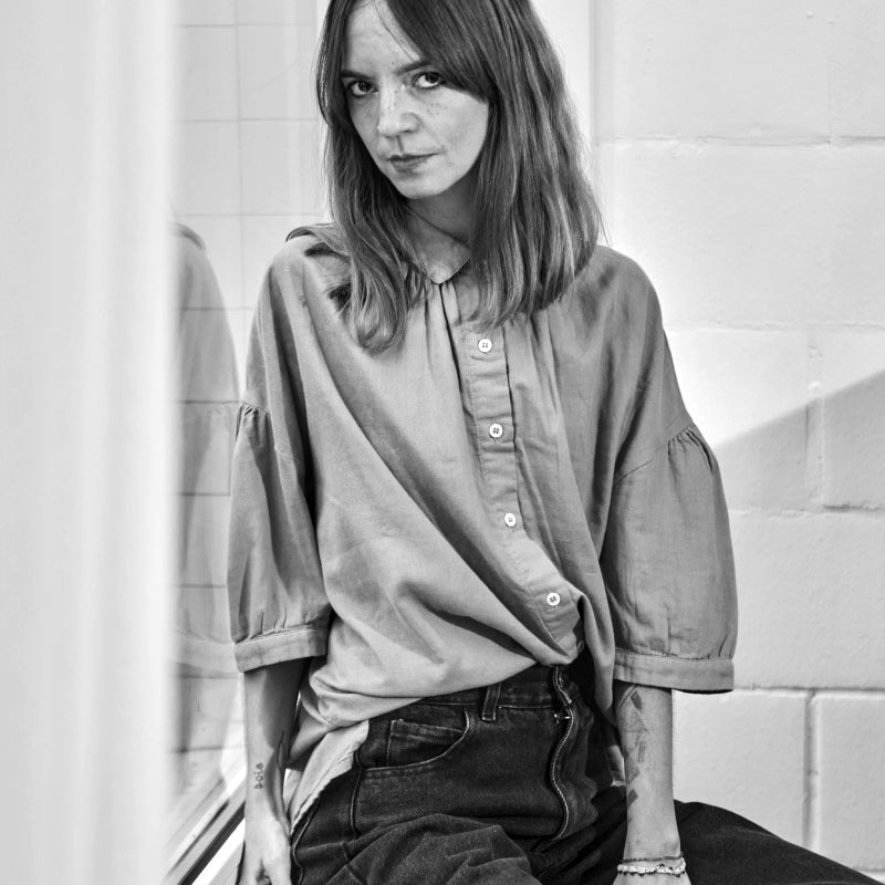 Chemise femme Neotine en gaze coton bio – Lavender Gray | Poudre Organic 2