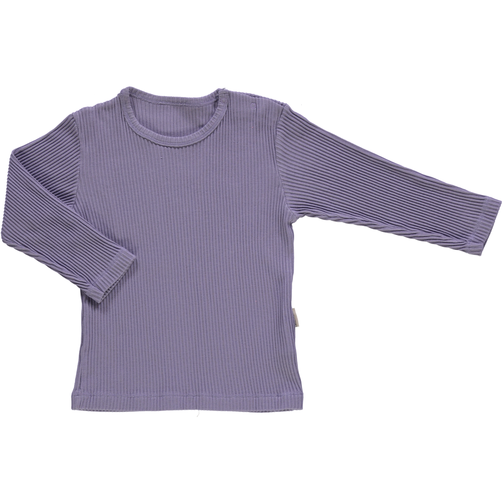 T-shirt kids Olive côtelé en coton bio – Lavender gray | Poudre Organic 1