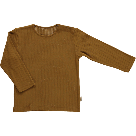 T-SHIRT OLIVE POINTELLE Tapenade