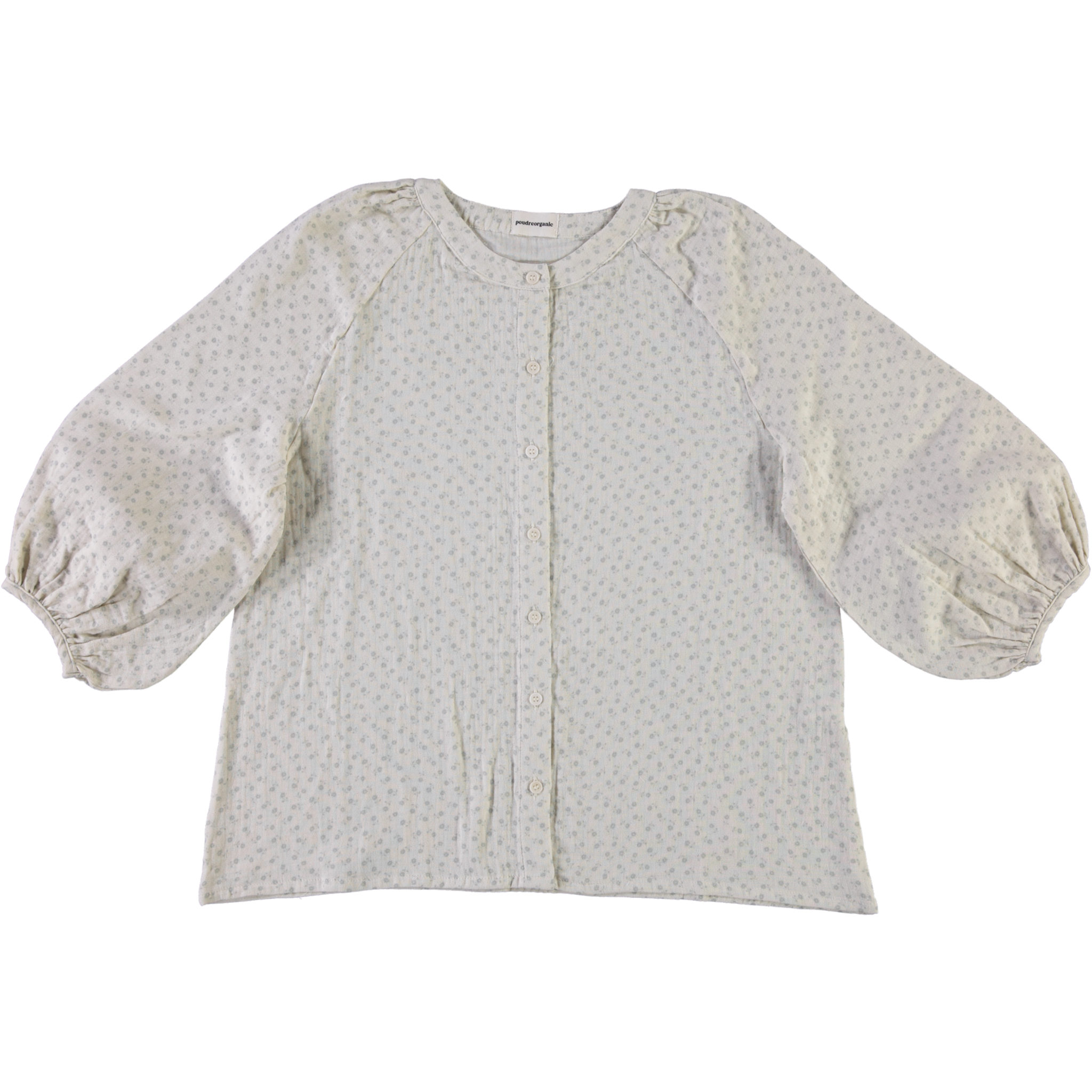 Blouse femme Onagre en coton bio – Fleuri lavande | Poudre Organic 1