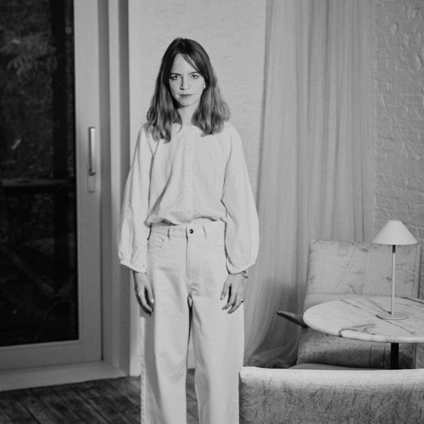 Blouse femme Onagre en coton bio – Fleuri lavande | Poudre Organic 2