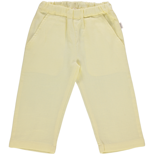 PANTALON COING GAZE DE COTON Pastel Yellow