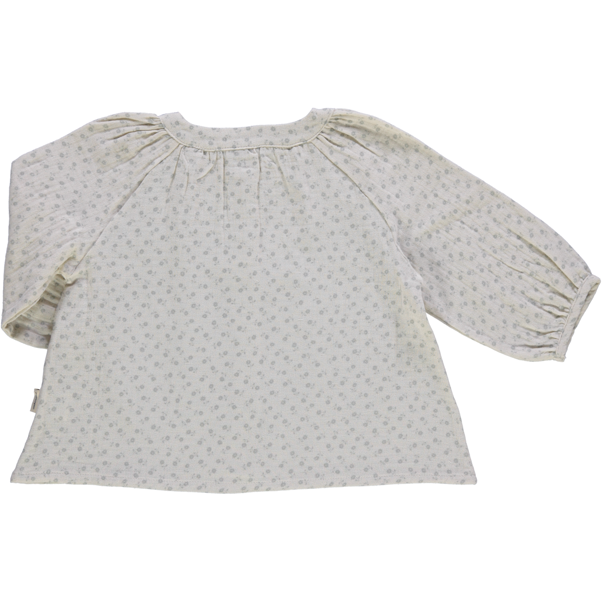 Blouse kids Pecan en gaze de coton bio – Fleuri lavande | Poudre Organic 3