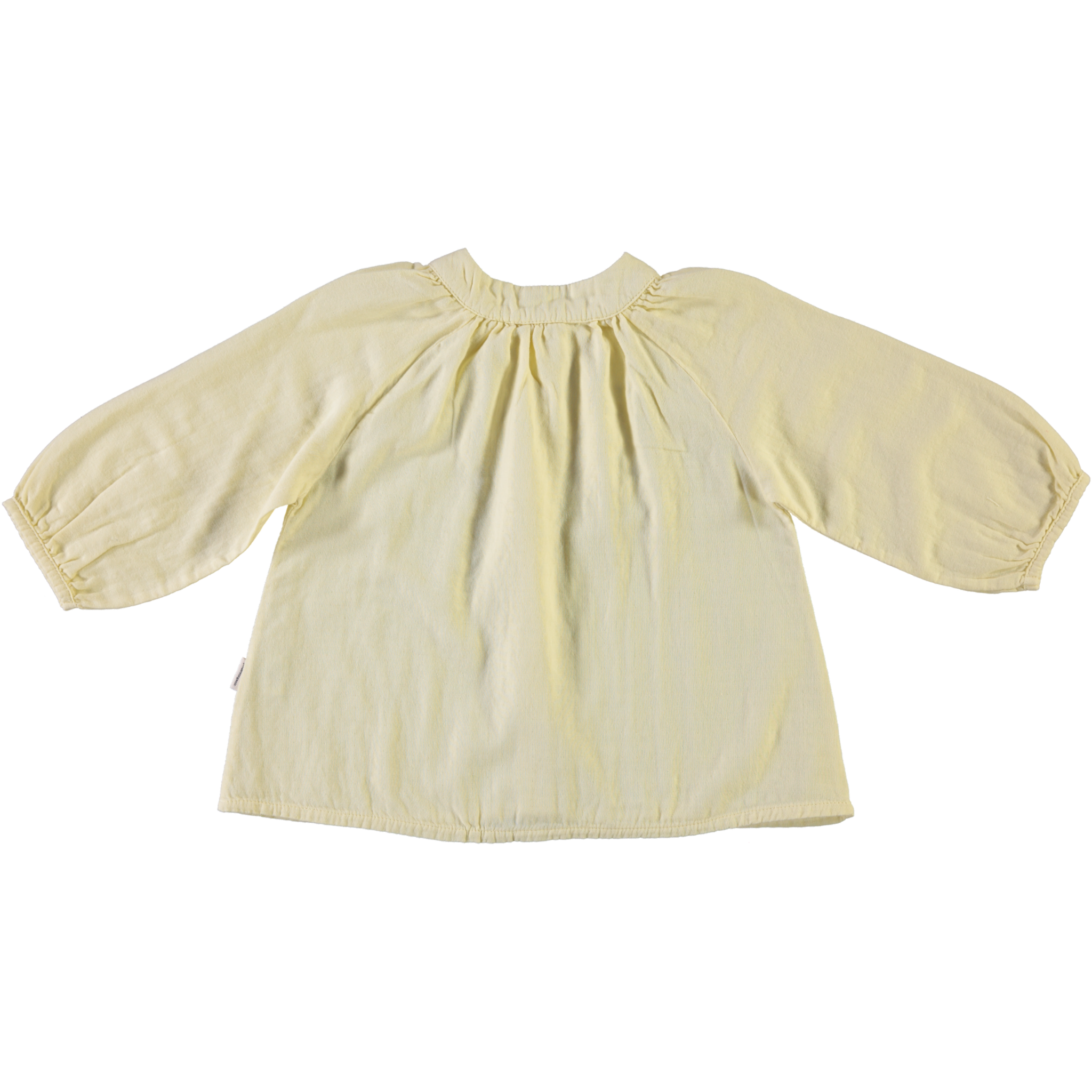 Blouse kids Pecan en gaze de coton bio – Pastel yellow | Poudre Organic 3