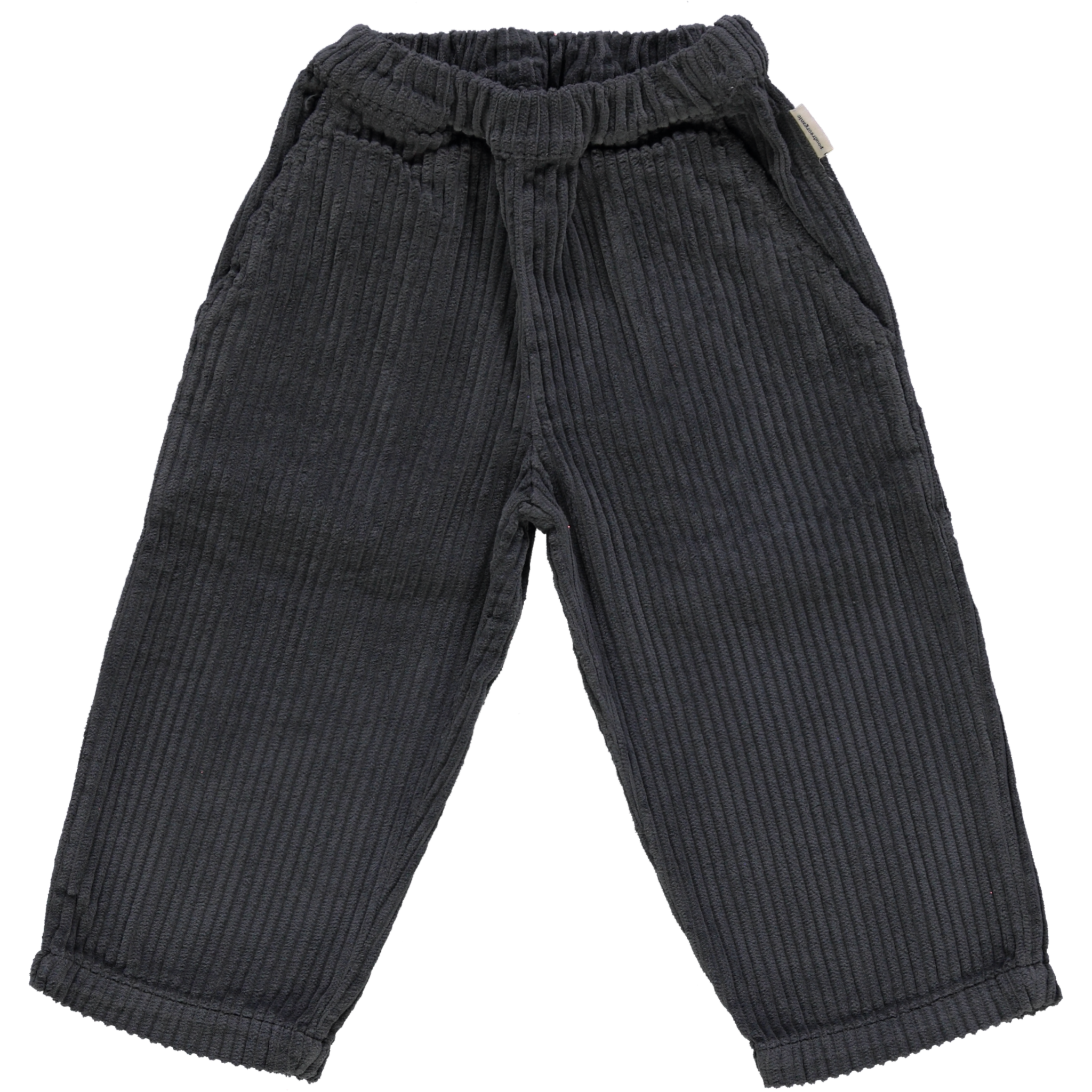 Pantalon kids Pomelos en velours côtelé coton bio – Pirate black | Poudre Organic 1