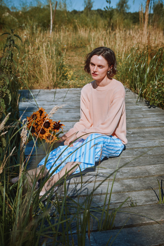 PULL THÉ COTON ADULTE Pêche Blanche