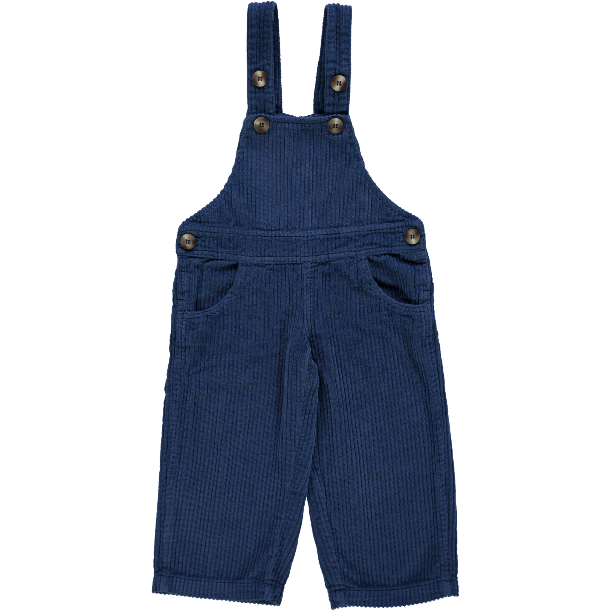 Salopette kids Quetsche en velours côtelé coton bio – Dark denim | Poudre Organic 1