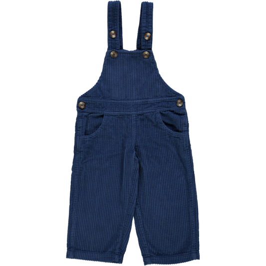 Salopette kids Quetsche en velours côtelé coton bio – Dark denim | Poudre Organic 1