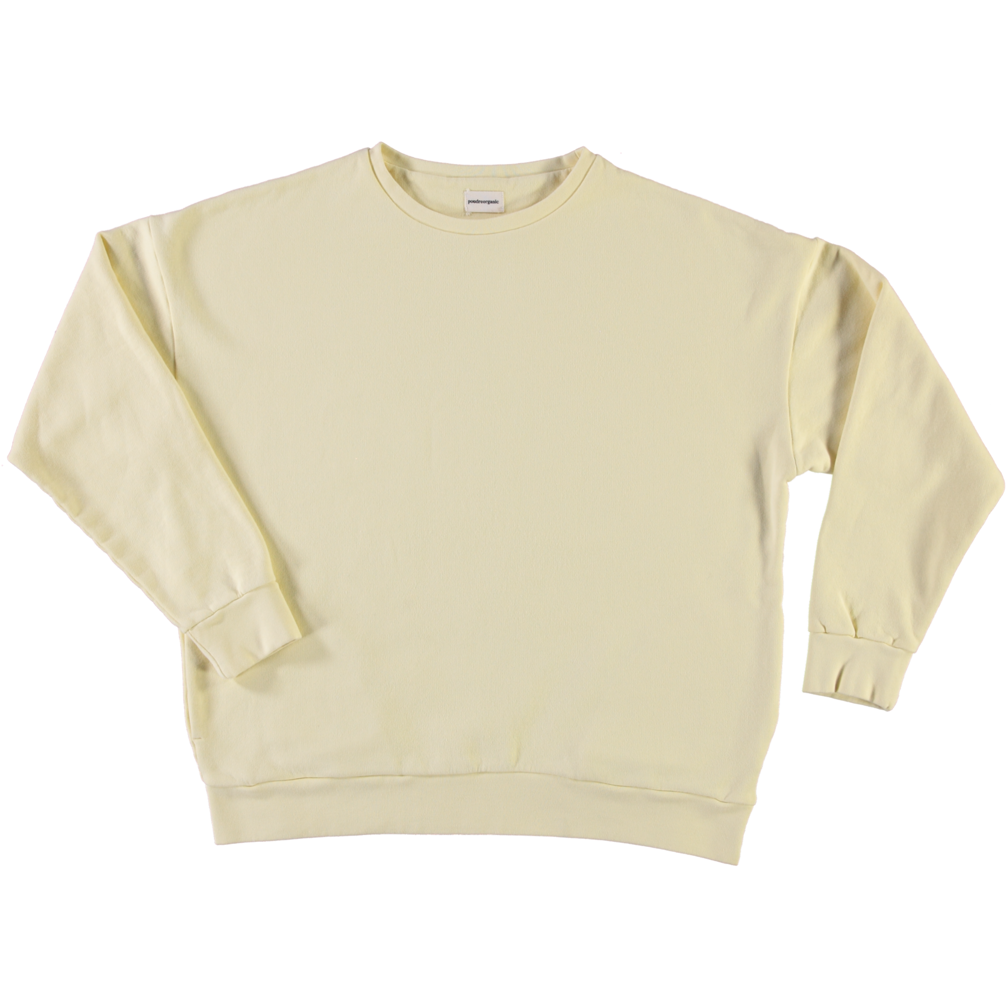 Sweatshirt homme Redondo molleton en coton bio – Pastel yellow | Poudre Organic 1