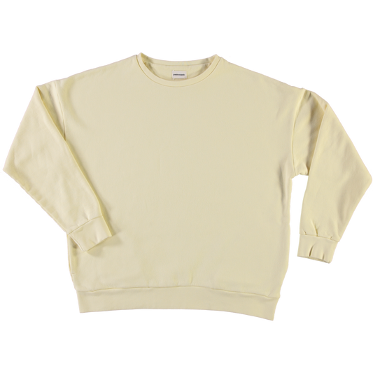 Sweatshirt homme Redondo molleton en coton bio – Pastel yellow | Poudre Organic 1