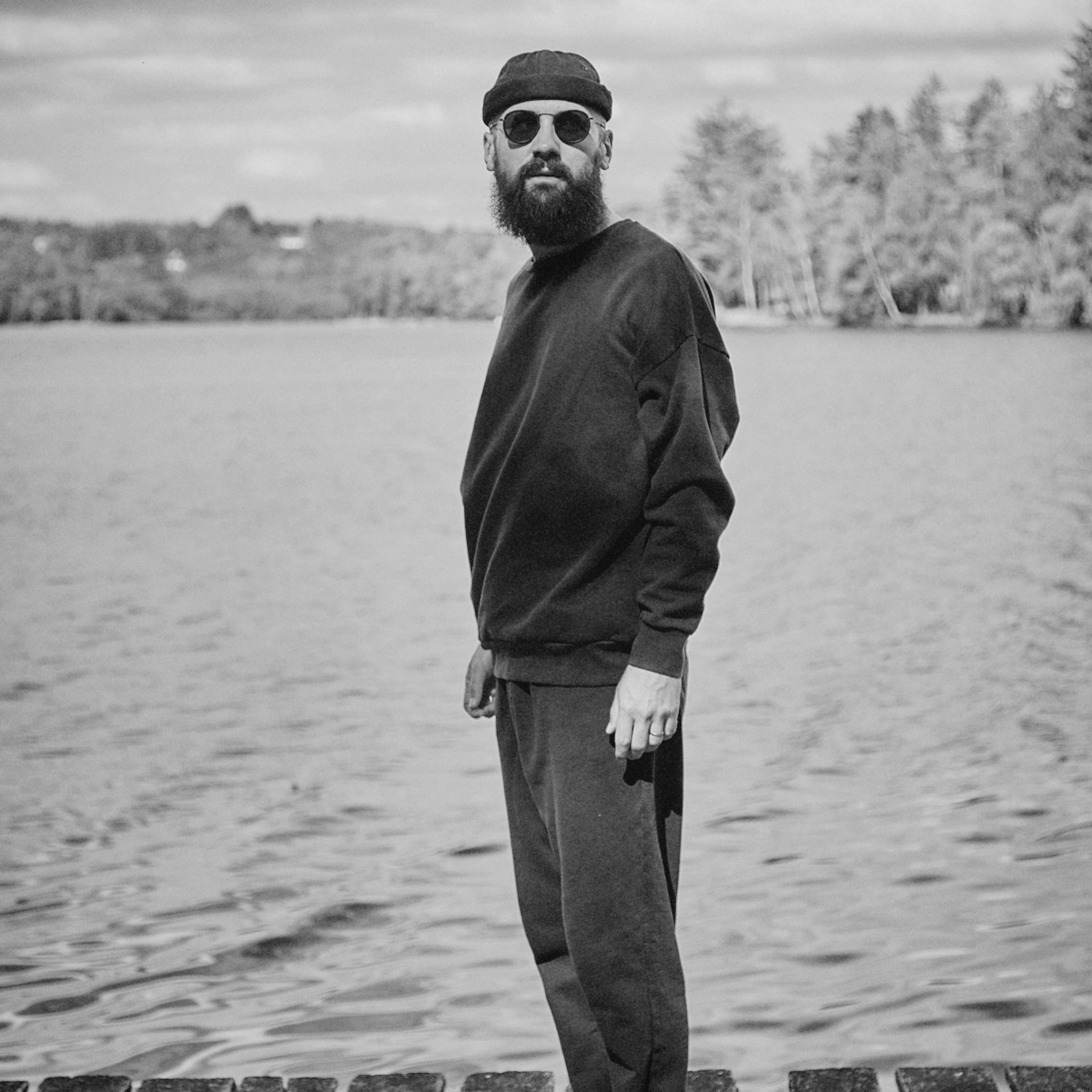 Sweatshirt homme Redondo molleton en coton bio – Lavender gray | Poudre Organic 2