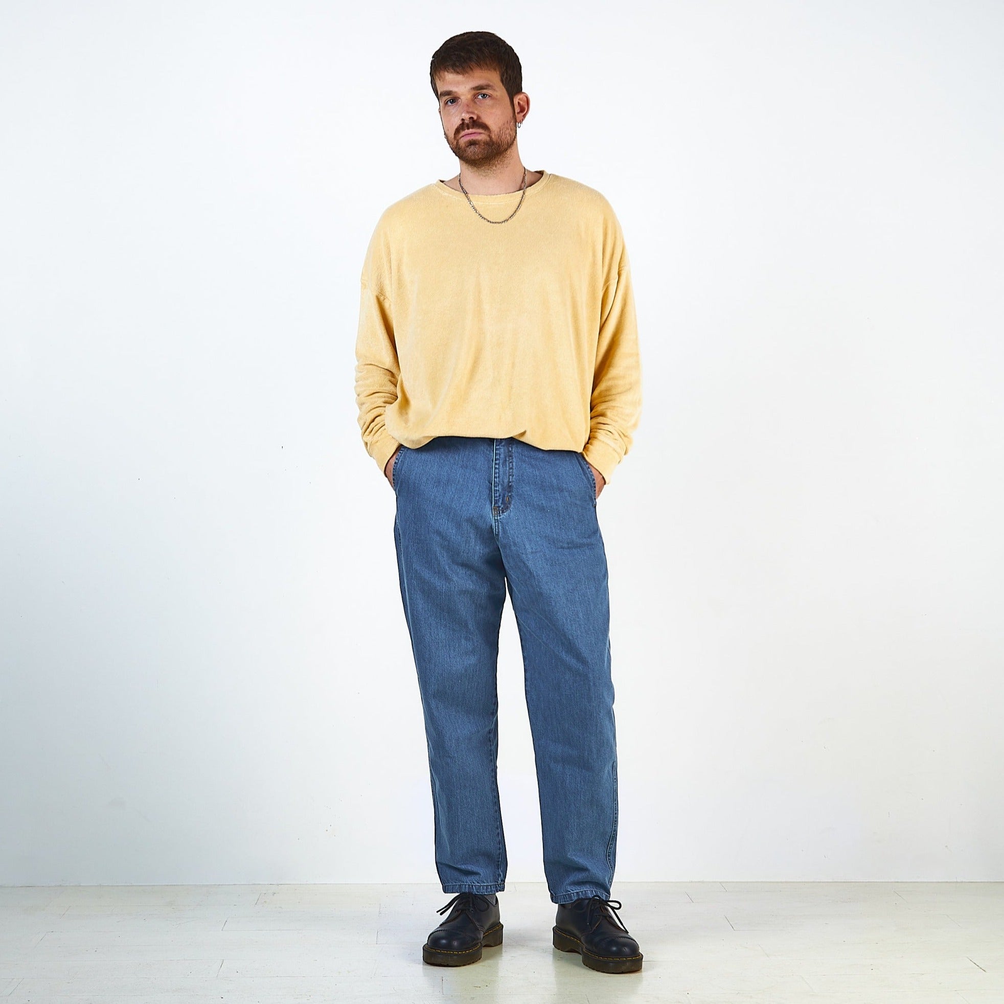 Pantalon denim adulte Carotte en coton bio – Denim blue | Poudre Organic 5