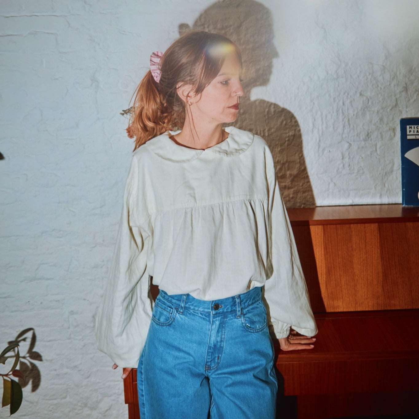 Blouse femme Amsonia en coton bio – Egret | Poudre Organic 3