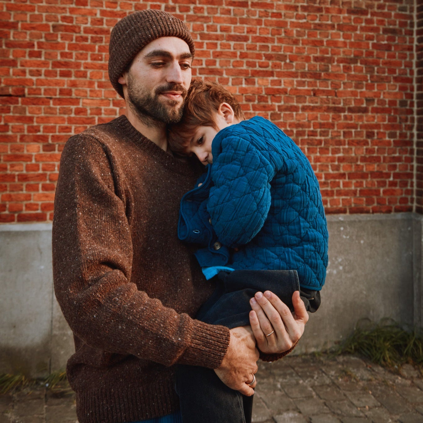 Pull homme Brome en laine recyclée et fils écologiques – Speckled chocolate | Poudre Organic 2