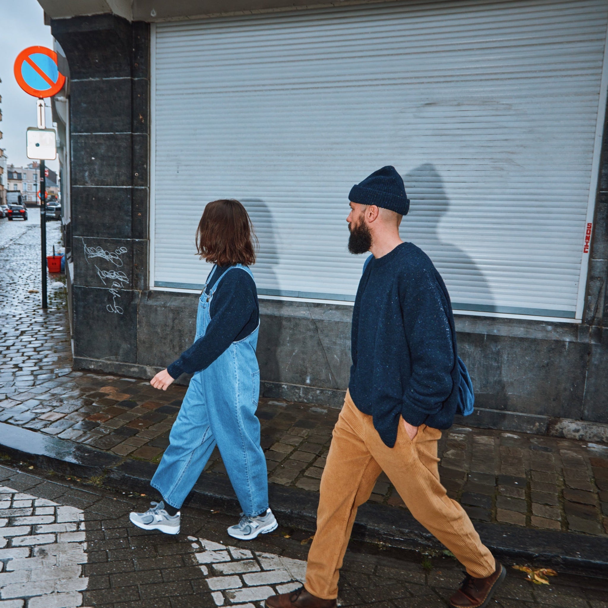 Bonnet adulte Beanie en laine recyclée et fils écologiques – Speckled midnight | Poudre Organic 2