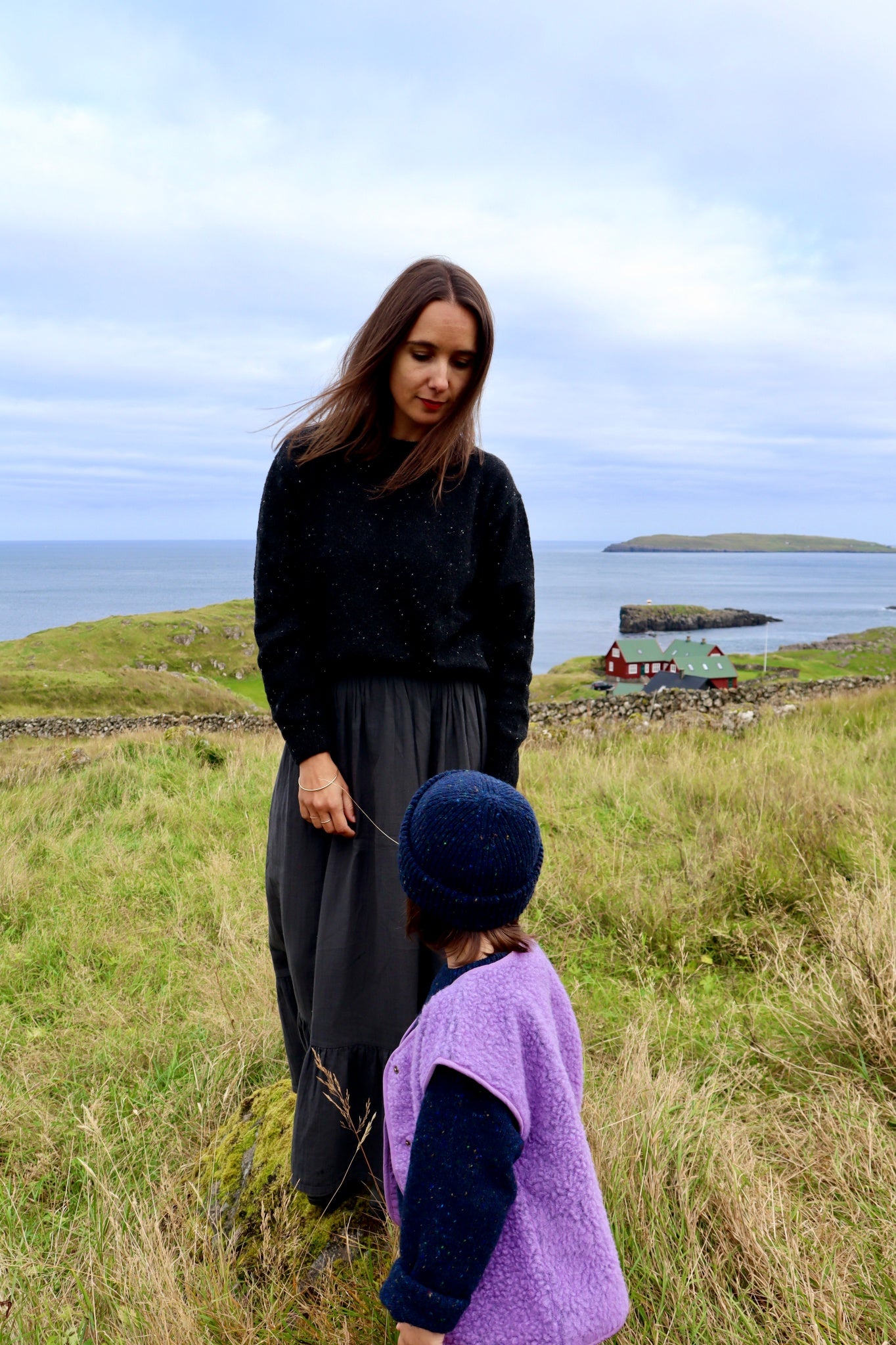 Pull femme Thé en laine recyclée et fils écologiques – Speckled black | Poudre Organic 3