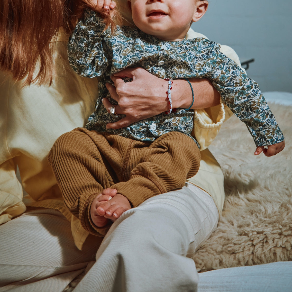 Legging bébé & kids Basilic en coton bio – Dull gold | Poudre Organic 2