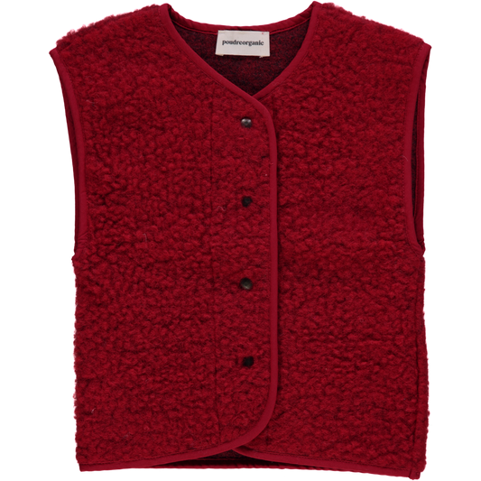 VESTE SHEEP LAINE Rouge