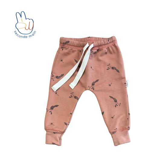 FLEECE LEGGING Print dark pink