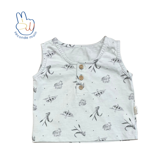 SUREAU TANK TOP Print light blue