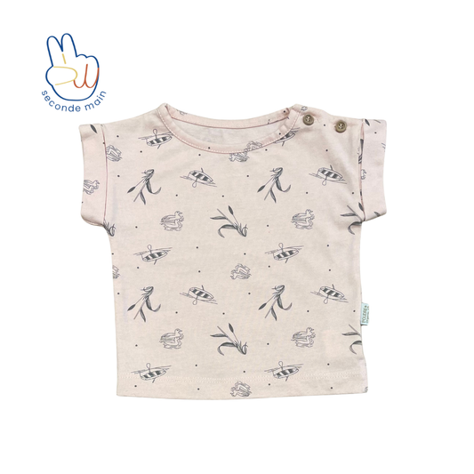 BOURRACHE T-SHIRT Imprimé rose pâle