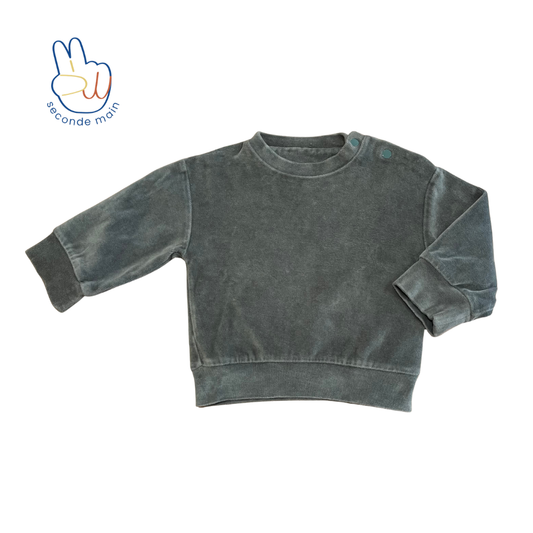 SWEATSHIRT CASSANDRE VELOURS Forest Green