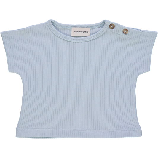 T-SHIRT DIGITAL CÔTELÉ Baby Blue