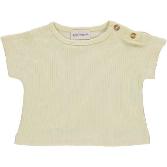 T-SHIRT DIGITAL CÔTELÉ Pastel Yellow
