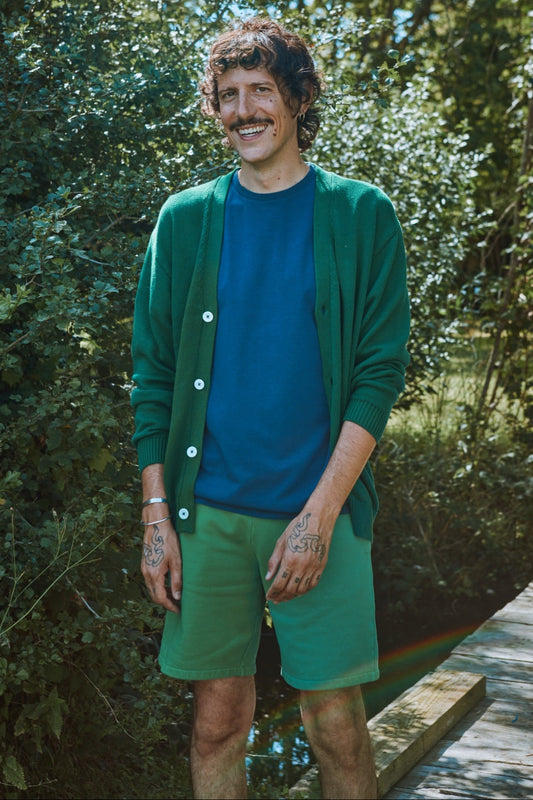 AMMI COTTON ADULT CARDIGAN Herbe Verte
